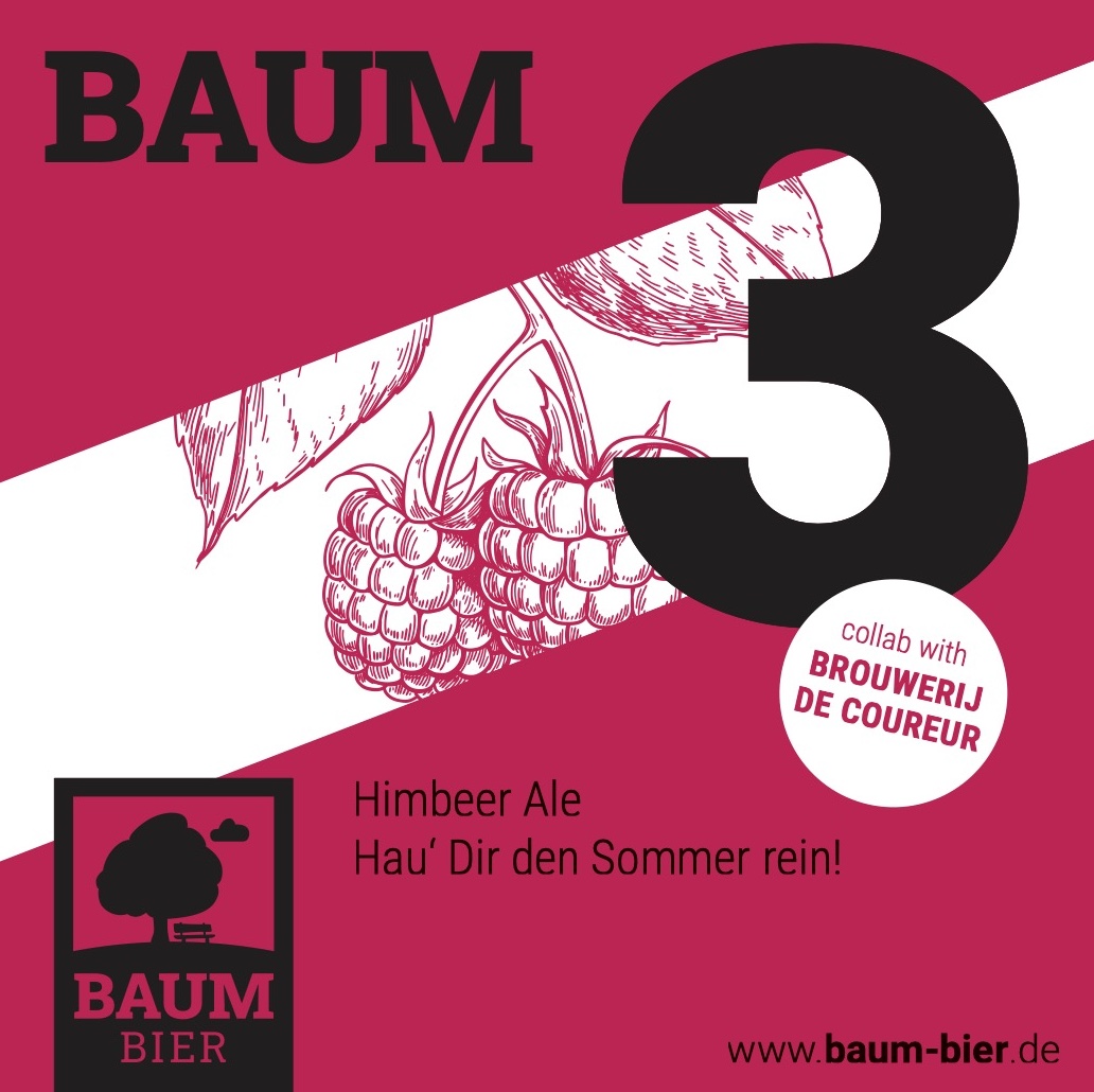 Dies ist das Etikett des Craftbeers BAUM 3 der Braugemeinschaft Baum Warburg Bonn.